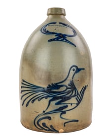 Whites Utica, NY 4 Gallon Bird Decorated Crock