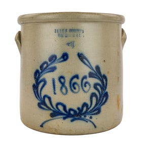1866 Underwood, Fort Edward, NY 4 Gallon Crock