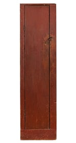 19th c Red painted pine chimney Cupboard