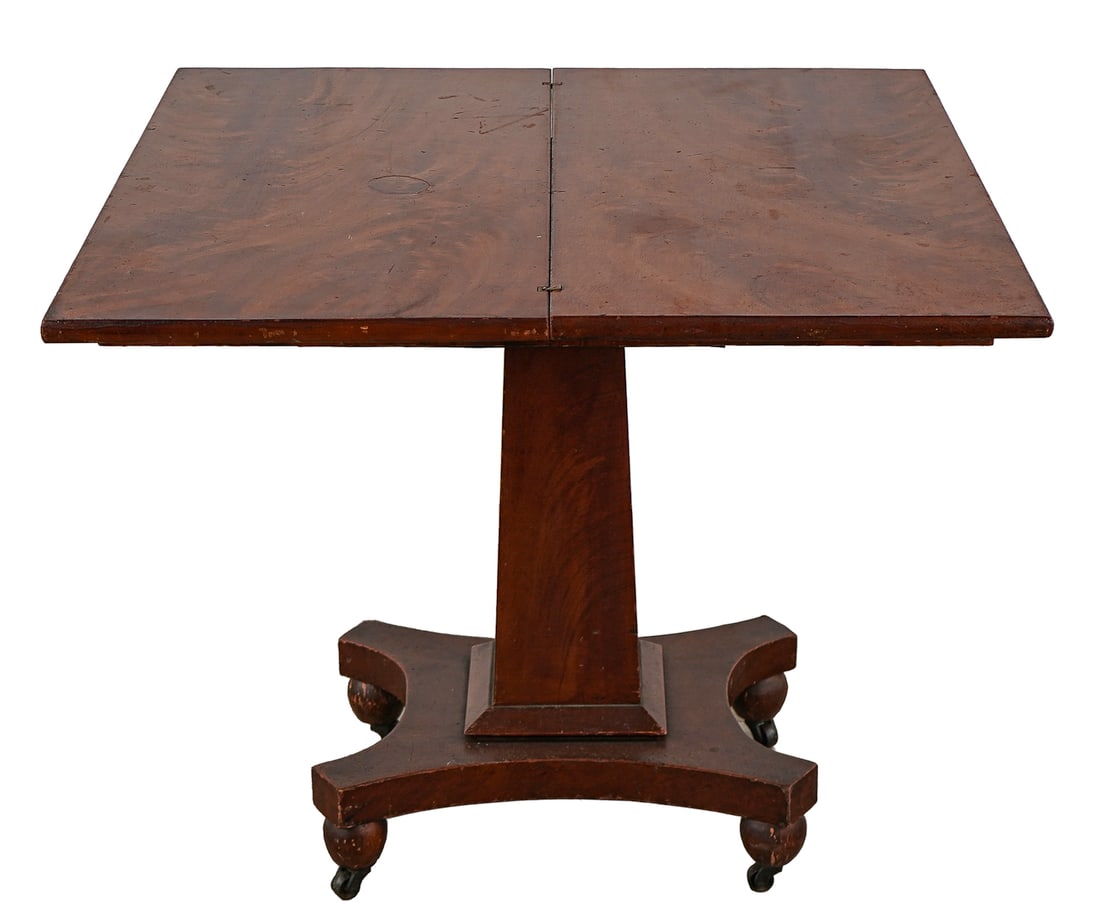 19th c Vermont Grain Painted Card Table (1 of 5)