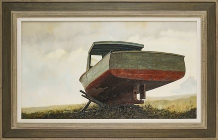 A. Hale Johnson (AM 1937-2022) Boat in Dry Dock