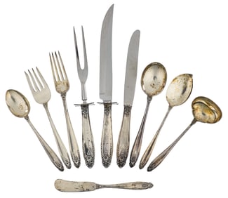 10 pcs. International Prelude Sterling Flatware