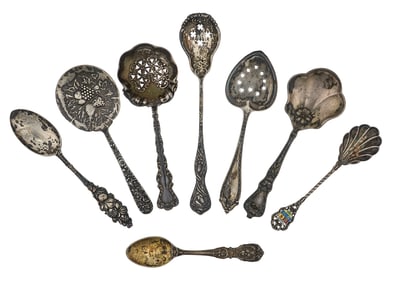 8 pcs. Sterling Silver Serving Flatware