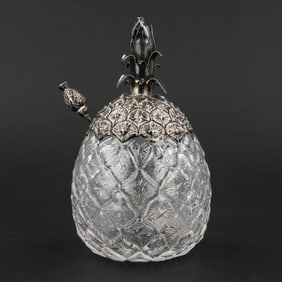 Gorham Sterling Pineapple Form Preserve Jar