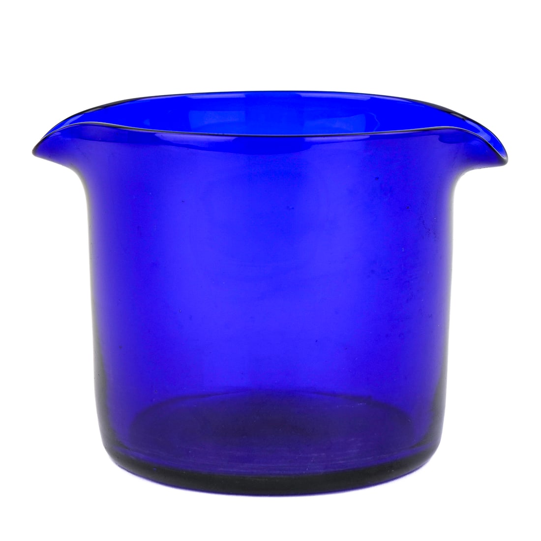 Ca. 1800 Cobalt Wine Rinser: Ca. 1800 Cobalt wine rinser. Ground pontil, 3 3/4" h, 4" diameter. Overall good condition with deep color.