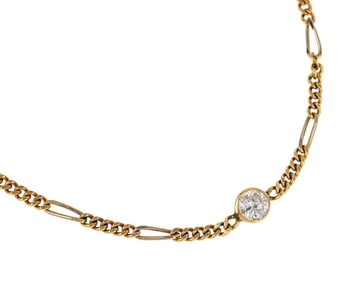14k & Diamond Choker Necklace