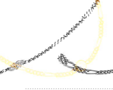 14k & Diamond Choker Necklace: 14k yellow gold Italy necklace with a fixed 1/4 CT bezel set round cut diamond. 15" long.