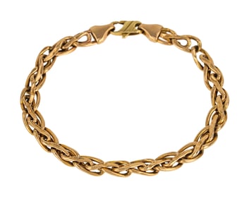 14k Yellow Gold Chain Bracelet