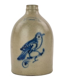 Haxstun & Co Fort Edward, NY Bird Decorated Jug