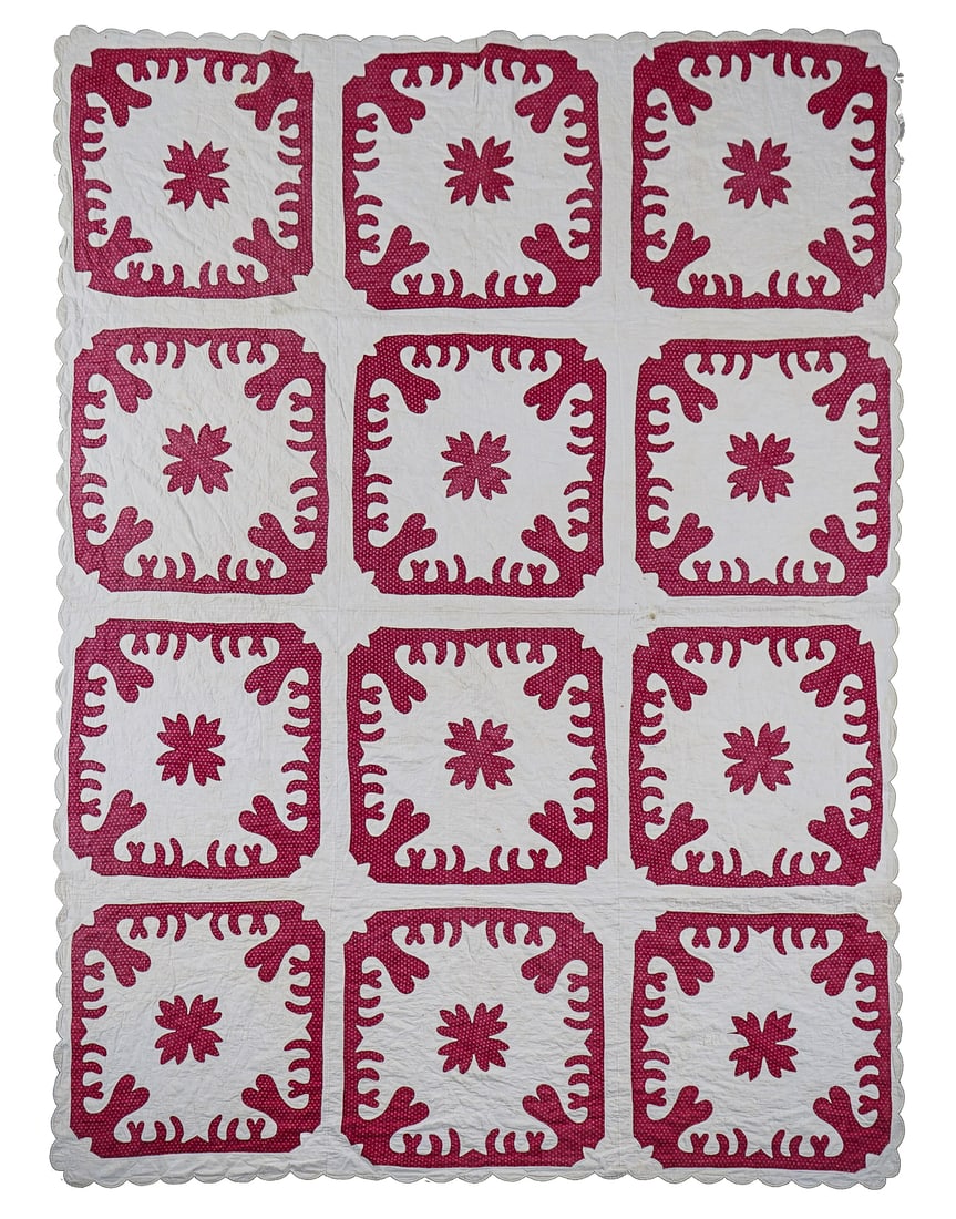 Mid 19th c Applique Quilt (1 of 4)