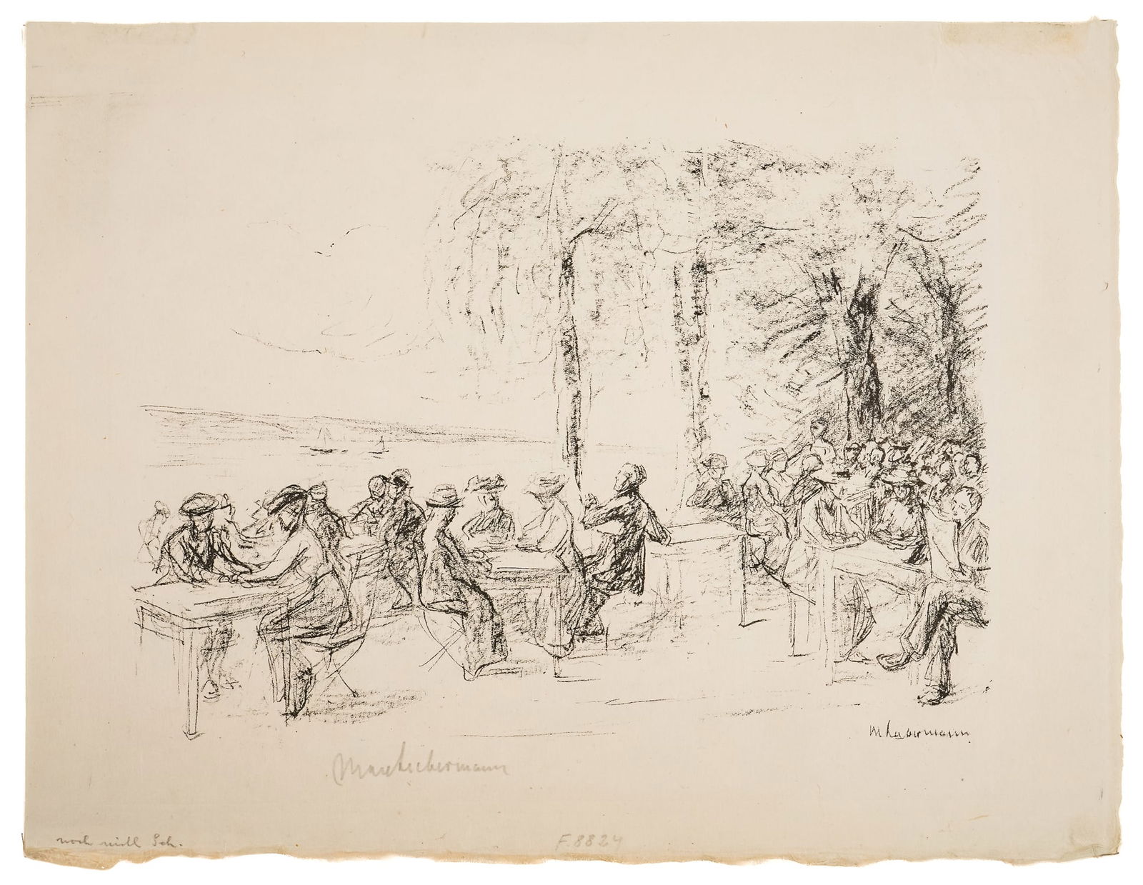 Max Liebermann (DE 1846-1935) Beer Garden Near Havel (1 of 4)
