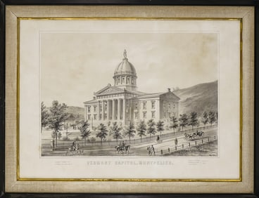 JH Buford Litho- Vermont Capitol Montpelier