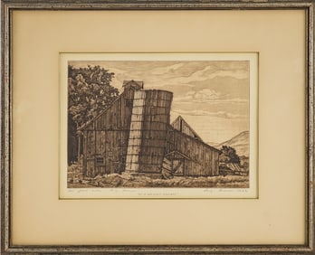 Luigi Lucioni (VT 1900-1988) "On a Vermont Highway"