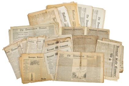 Group of early 19th c Vermont Newspapers