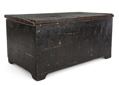 19th c Comb Grain Painted Box