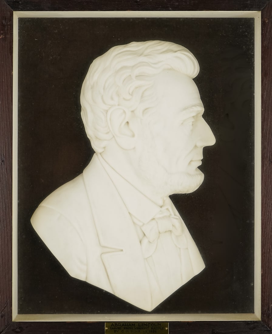 1896 Charles N Pike Bas Relief of Abraham Lincoln (1 of 6)