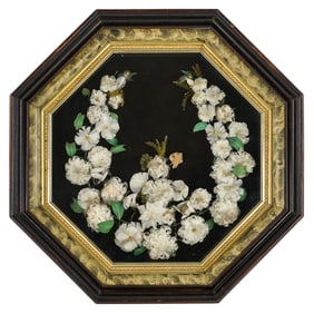 Late 19th c Feather Memorial