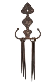 Late 18th c Wrought Iron Skewer Rack