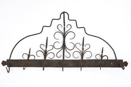 Early 19th c Wrought Iron Game Rack