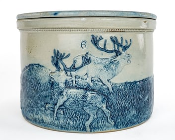Early 20th c Stoneware Butter Box