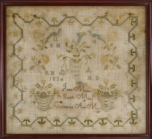 1834 Schoolgirl Needlework Sampler