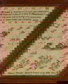 1828 Schoolgirl Needlework Sampler