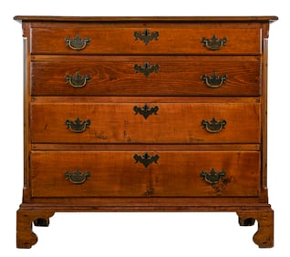 18th c maple Chippendale Four Drawer Chest