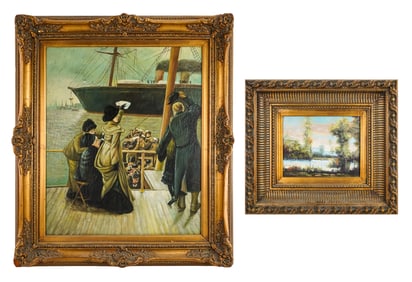 Two 20th c Decorative Paintings