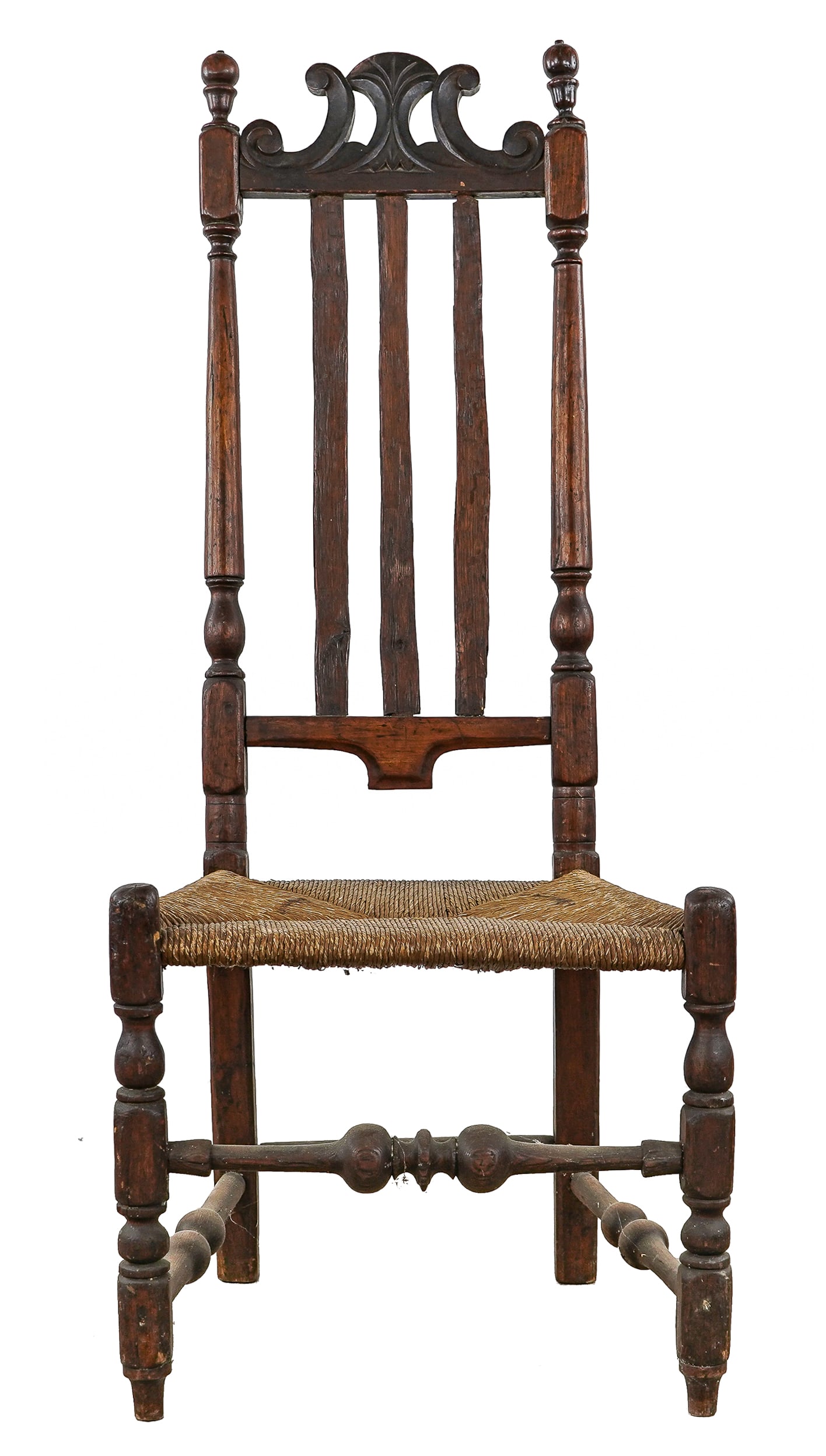 18th c New England Bannister Back Side Chair (1 of 5)