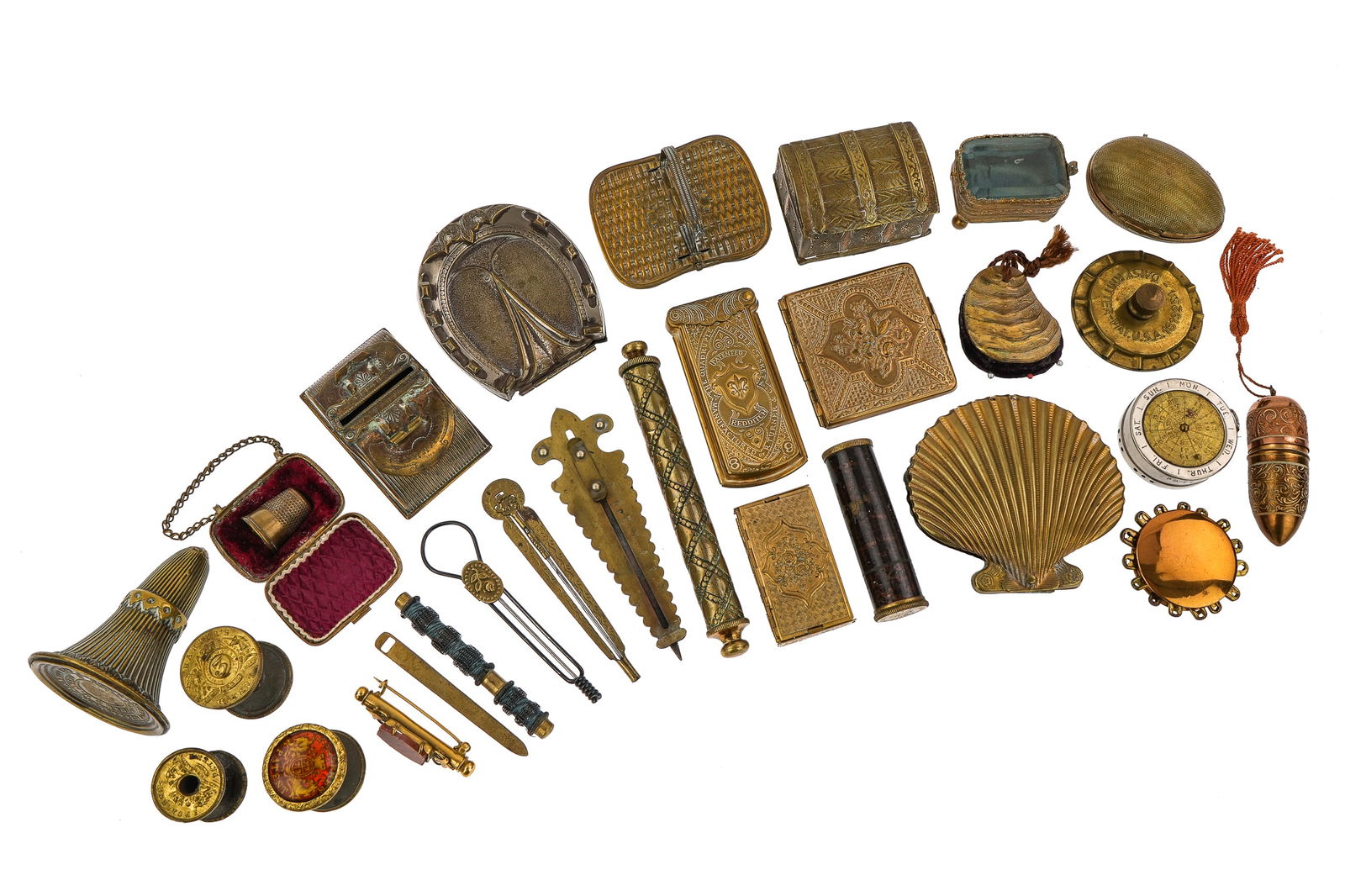 19th c Brass Sewing Collectibles (1 of 9)