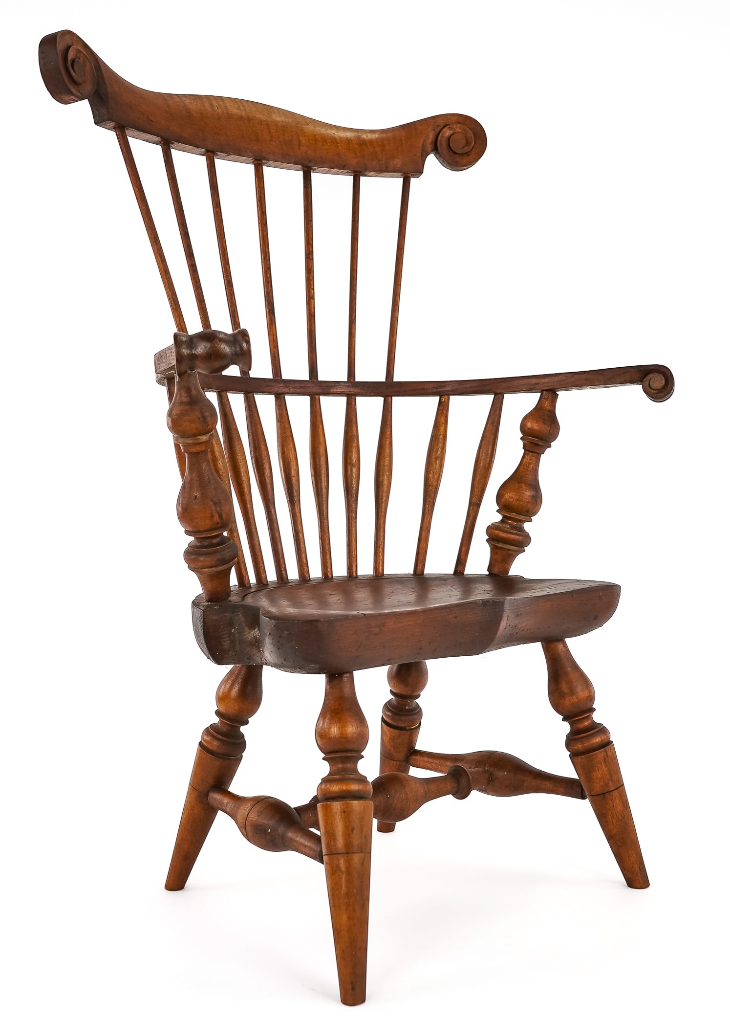 AH Nielsen- Tiger Maple Child's Windsor (1 of 5)