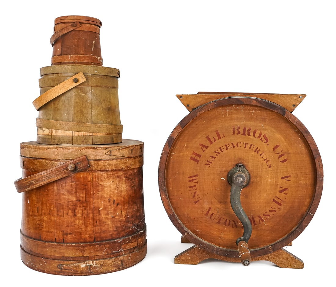 Wooden Firkins, Table-top Churn (1 of 8)