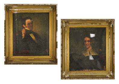 Portraits of Sen. Peleg Sprague and Sarah Sprague