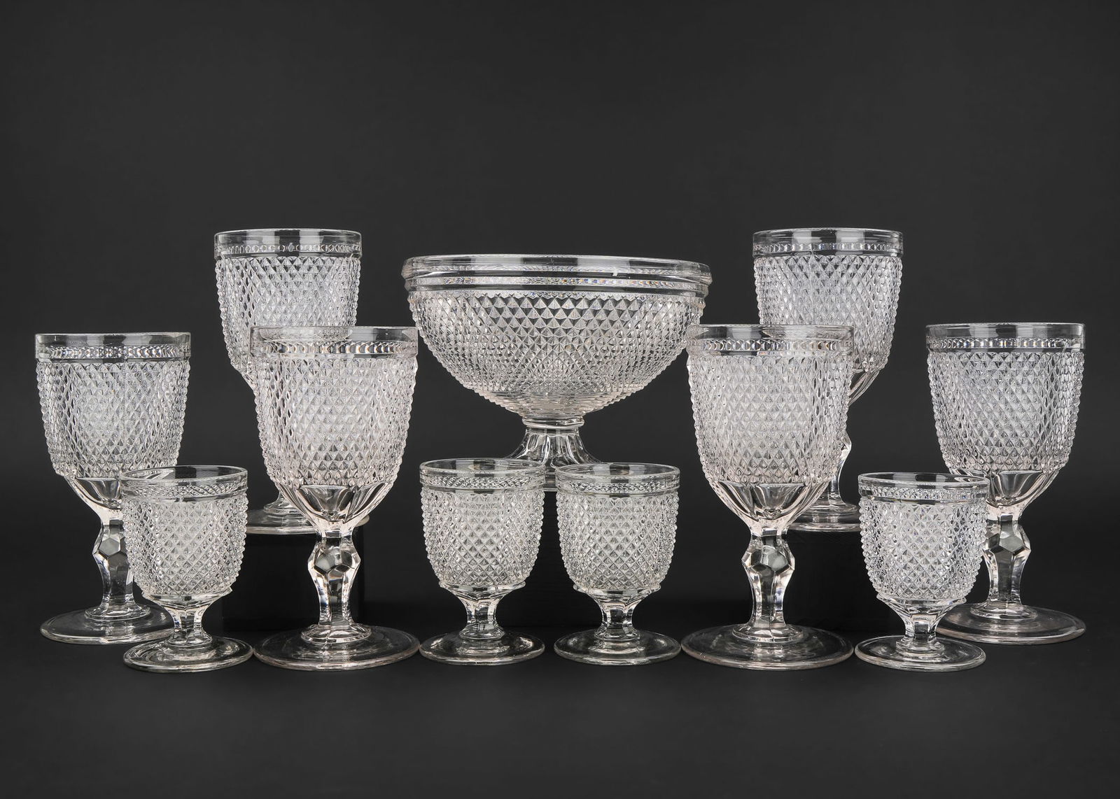 Group of Diamond Sawtooth Early Pattern Glass (1 of 6)