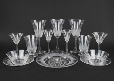 Wheel Engraved Depression Era Stemware