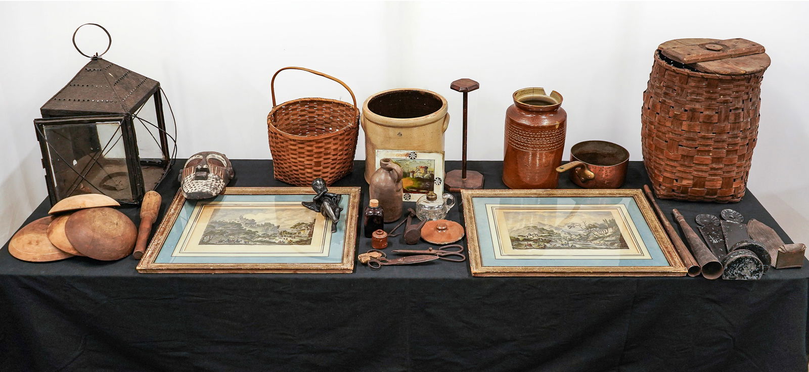 Wooden Tub, Leather Trunk, Boxes, Rug (1 of 5)