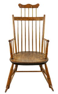 Refinished Comb Back Windsor Rocker: Refinished comb back Windsor rocker