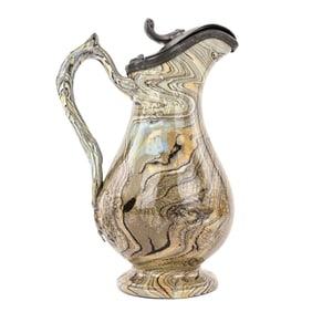 English Agate Ware Jug, T.J. & J. Mayer