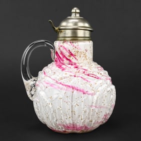 Northwood Victorian Pink & White Syrup Pitcher