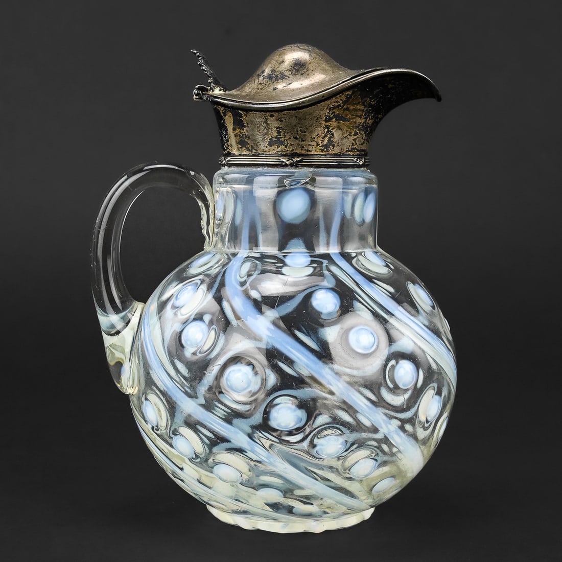 Coin Spot & Swirl Glass Syrup Pitcher (1 of 7)
