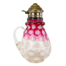 Hobbs Cranberry Coin Dot Syrup Pitcher