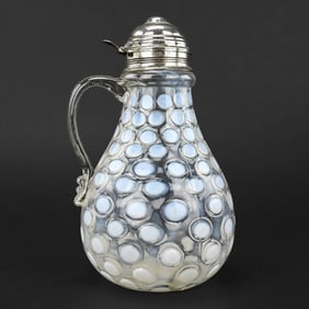 Elson Glass Co. No. 90 Opalescent Dew Drop Molasses Can