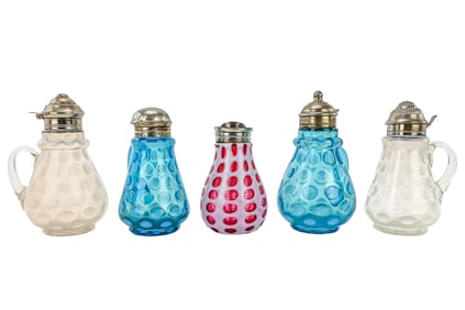 5 EAPG Syrup Pitchers