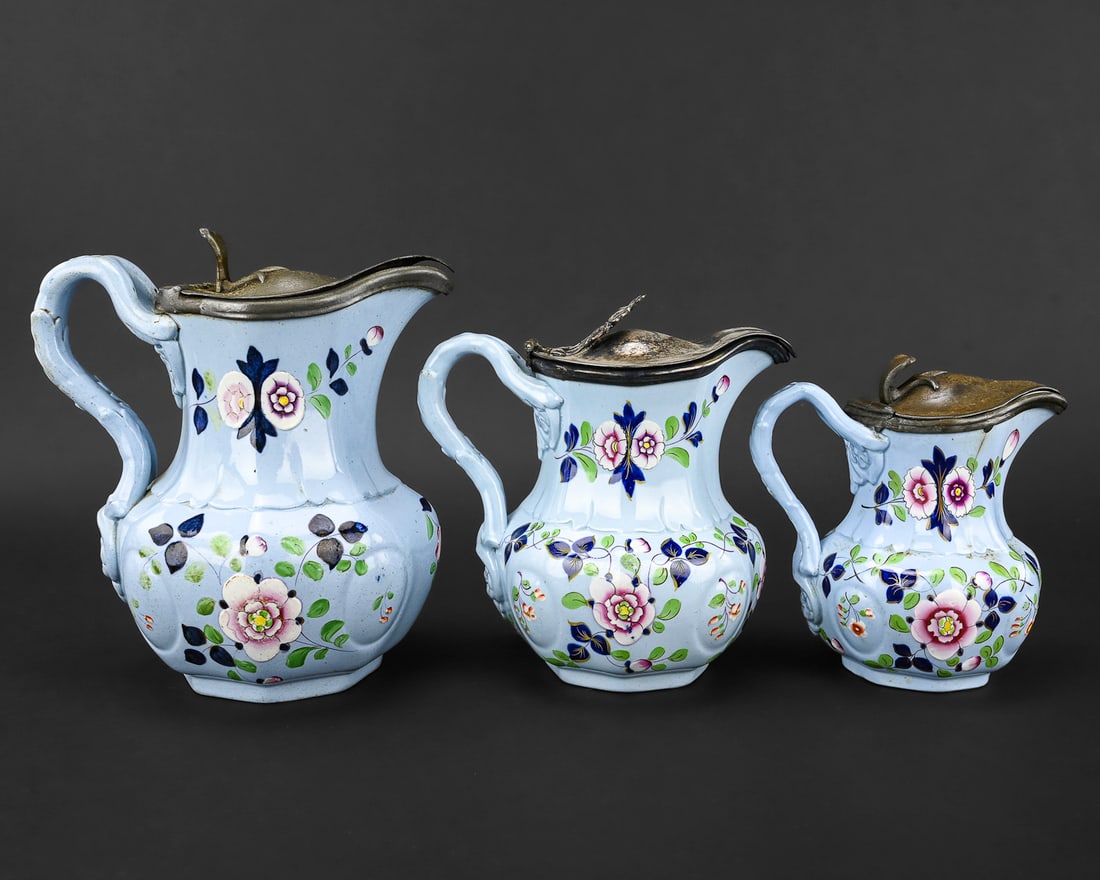 3 Antique W. Ridgeway & Co. Stoneware Pitchers (1 of 11)