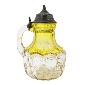 Central Glass Works “Rope and Thumbprint?? Syrup Pitcher