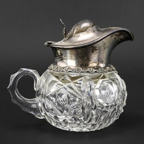 Gorham Silver Cut Glass Syrup