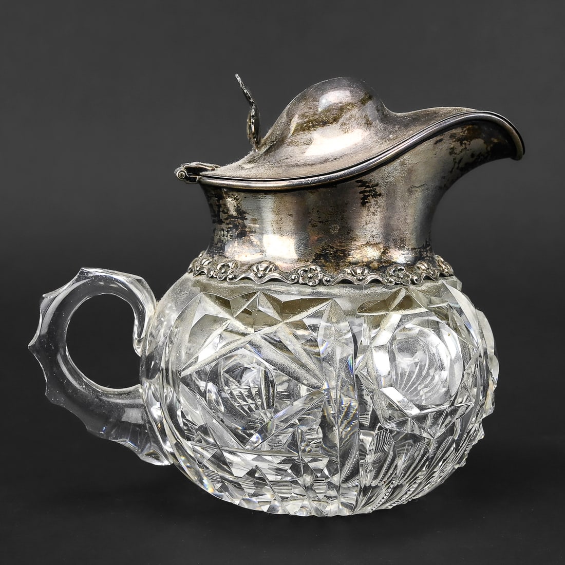 Gorham Silver Cut Glass Syrup (1 of 7)