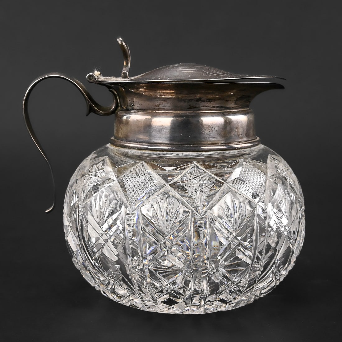 Gorham Sterling & Cut Glass Syrup Pitcher (1 of 7)