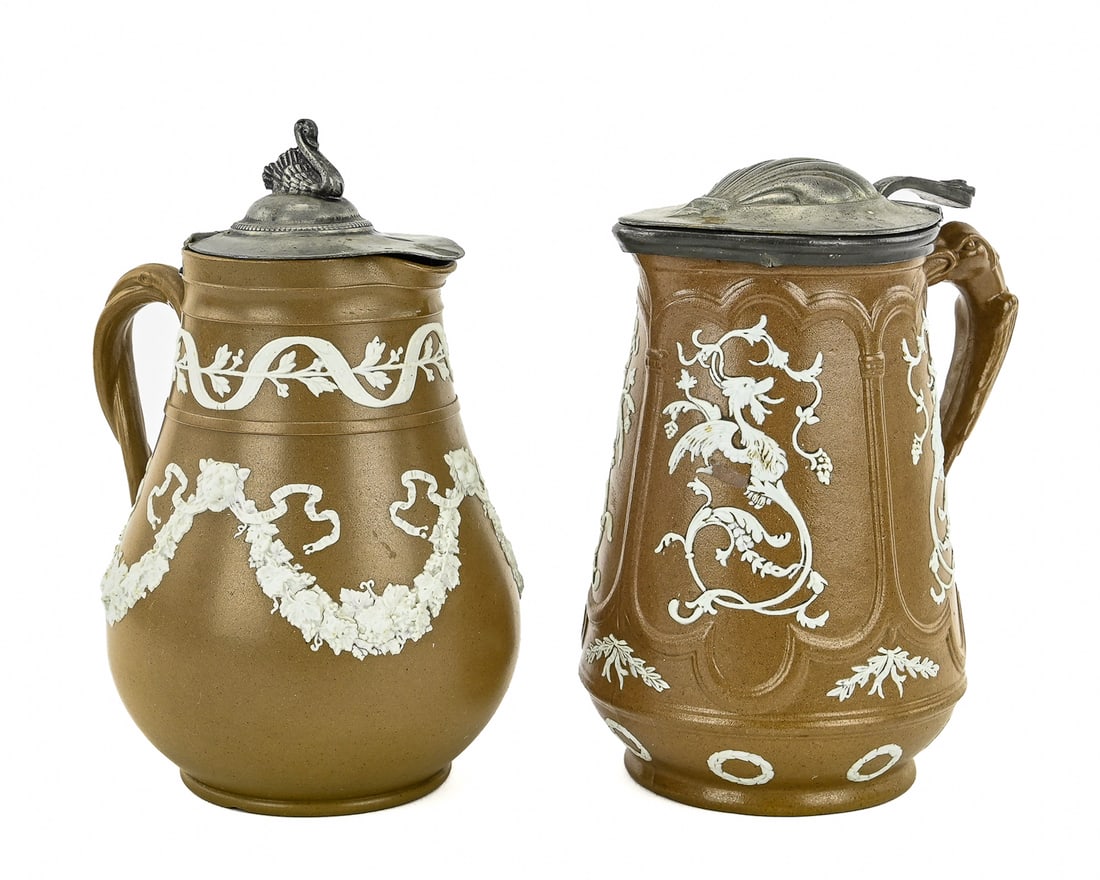 2 Jasperware Syrup Pitchers (1 of 8)