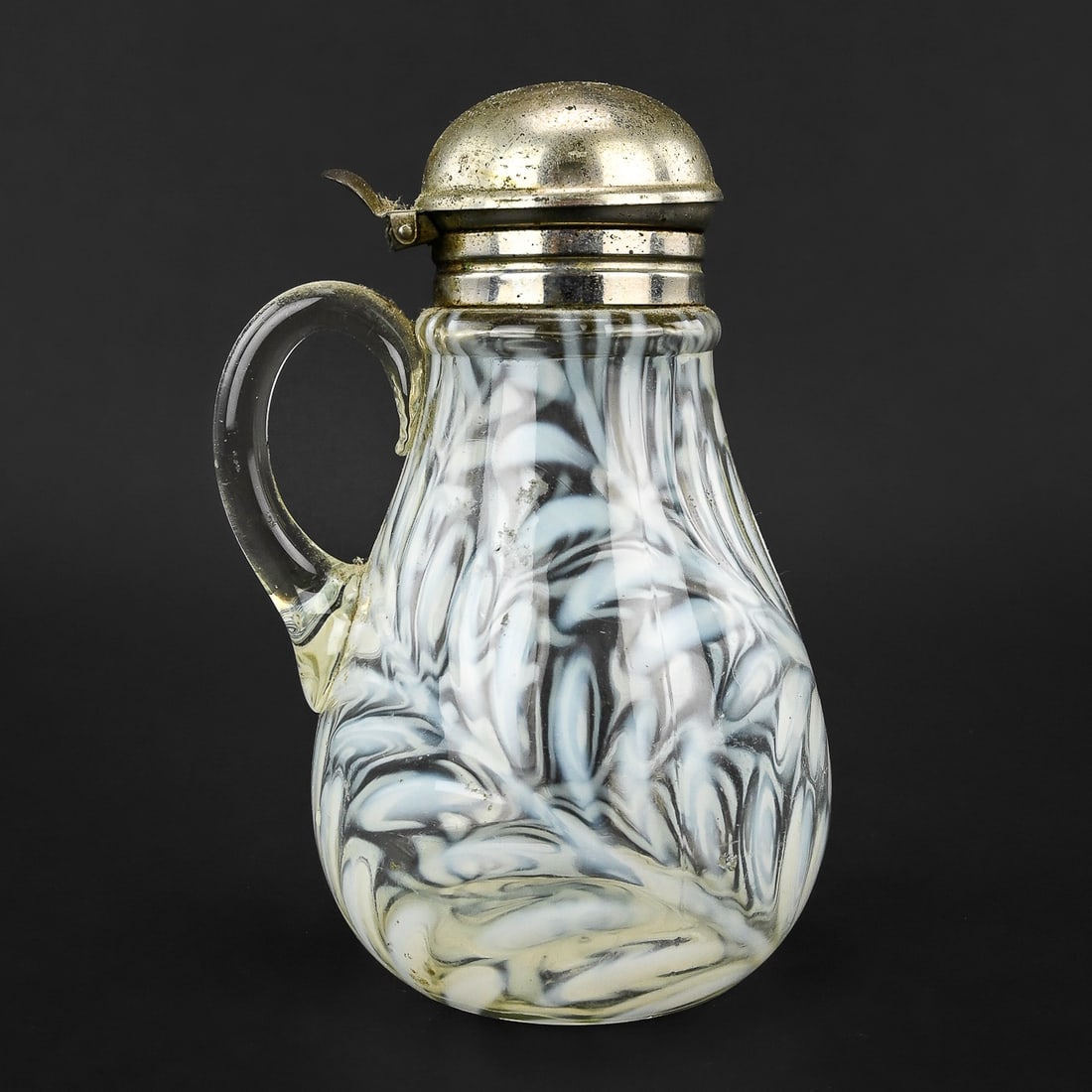 Daisy & Fern White Opalescent Syrup Pitcher (1 of 6)